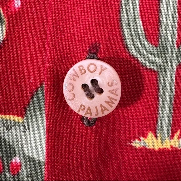 Original Cowboy Women’s Western Cotton Nightshirt XL Red Rockabilly Retro - Picture 4 of 10